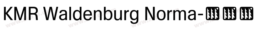 KMR Waldenburg Norma字体转换 KMR Waldenburg Norma字体转换